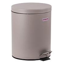 Ведро-контейнер для мусора (урна) с педалью LAIMA Classic, 12 л, серое, матовое, металл, со съемным внутренним ведром в Астрахани