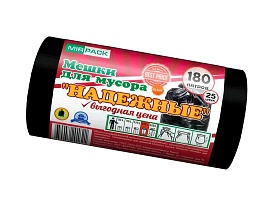 Мешки для мусора 180 л, ароматизированные, черные, в рулоне 25 шт., ПВД, 35 мкм, 1100х930 мм, НАДЕЖНЫЕ, 1802550 в Астрахани