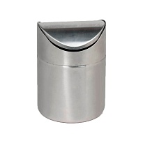 Урна для мусора 1,2 л настольная, с качающейся крышкой, нержавеющая сталь, матовая в Астрахани