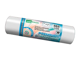 Мешки для мусора 360 л, белые, в рулоне 10 шт., ПВД 65 мкм, 1400х1000 мм, PREMIUM+, 3601015302 в Астрахани