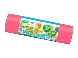 Мешки для мусора 120 л, с завязками, красные, в рулоне 10 шт., ПНД, 15 мкм, 800х750 мм, VIP, Z12010red в Астрахани Мешки для мусора 120 л, с завязками, красные, в рулоне 10 шт., ПНД, 15 мкм, 800х750 мм, VIP, Z12010red в Астрахани