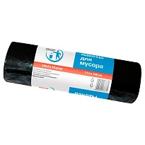 Мешки для мусора 240 л, черные, в рулоне 10 шт., ПВД 30 мкм, 1400х1120 мм, PACLAN Professional, 606336 в Астрахани