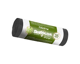 Мешки для мусора 30 л, черные, в рулоне 25 шт., ПНД, 7 мкм, 580х480 мм, SIBIRSKAYA, 101-003 S в Астрахани