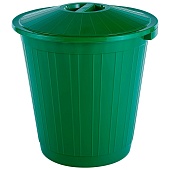 Мусорный бак с крышкой 80 л зеленый