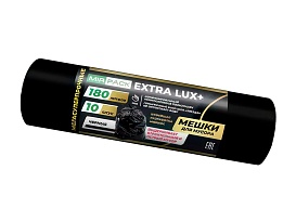 Мешки для мусора 180 л, черные, в рулоне 10 шт., ПВД, 60 мкм, 1100х930 мм, EXTRA LUX+, 1801098 в Астрахани Мешки для мусора 180 л, черные, в рулоне 10 шт., ПВД, 60 мкм, 1100х930 мм, EXTRA LUX+, 1801098 в Астрахани