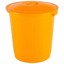 Мусорный бак с крышкой 80 л желтый 80 желтый в Астрахани Мусорный бак с крышкой 80 л желтый 80 желтый в Астрахани