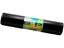 Мешки для мусора 200 л, ароматизированные, черные, в рулоне 10 шт., ПВД, 100 мкм, 1200х800 мм, Добрыня, Dob20010black в Астрахани Мешки для мусора 200 л, ароматизированные, черные, в рулоне 10 шт., ПВД, 100 мкм, 1200х800 мм, Добрыня, Dob20010black в Астрахани