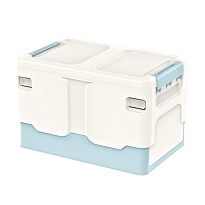 Ящик пластиковый складной белый, дно голубое, 370х240х240 мм в Астрахани