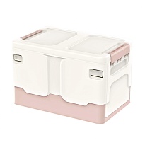 Ящик пластиковый складной белый, дно розовое, 370х240х240 мм в Астрахани