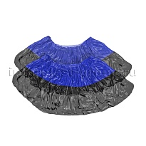 Бахилы сине-черные 1000 шт (500 пар), 54 мкм, двойная подошва, с одной резинкой, Прочные+ в Астрахани