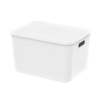 Ящик пластиковый вкладываемый белый 410х305х245 мм в Астрахани