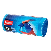Мешки для мусора 35 л, с ушками, синие, в рулоне 30 шт., ПНД, 10,5 мкм, 640х500 мм, PACLAN Multitop, 600819 в Астрахани