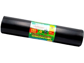 Мешки для мусора 280 л, ароматизированные, черные, в рулоне 10 шт., ПВД 110 мкм, 1400х930 мм, Добрыня, Dob28010black в Астрахани Мешки для мусора 280 л, ароматизированные, черные, в рулоне 10 шт., ПВД 110 мкм, 1400х930 мм, Добрыня, Dob28010black в Астрахани