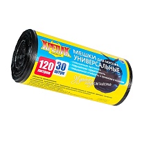 Мешки для мусора 120 л, черные, в рулоне 30 шт., ПНД, 15 мкм, 1100х700 мм, Крепак, 4607075710122 в Астрахани Мешки для мусора 120 л, черные, в рулоне 30 шт., ПНД, 15 мкм, 1100х700 мм, Крепак, 4607075710122 в Астрахани