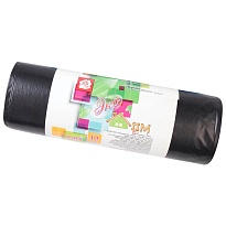 Мешки для мусора 220 л, черные, в рулоне 10 шт., ПВД, 29 мкм, 1100х830 мм, Концепция Быта ЭкоДом, 604924 в Астрахани