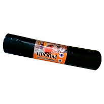 Мешки для мусора 480 л, черные, в рулоне 5 шт., ПВД, 65 мкм, 1700х1300 мм, Концепция Быта Профи, 603735 в Астрахани