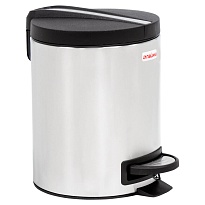 Ведро-контейнер для мусора (урна) с педалью LAIMA Modern, 5 л, матовое, нержавеющая сталь в Астрахани