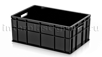Ящик для молока, мяса, овощей и фруктов сплошной черный в Астрахани