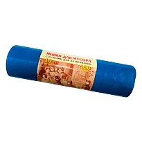 Мешки для мусора 100 л, с завязками, синие, в рулоне 10 шт., ПВД, 40 мкм, 840х670 мм, Концепция Быта Vitalux, 604933 в Астрахани Мешки для мусора 100 л, с завязками, синие, в рулоне 10 шт., ПВД, 40 мкм, 840х670 мм, Концепция Быта Vitalux, 604933 в Астрахани